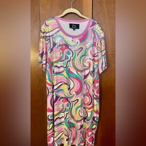Colorful Abstract Women's Dress 2X